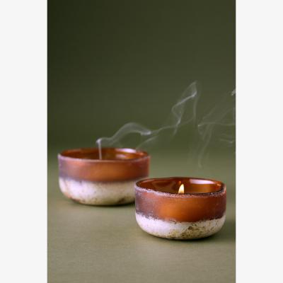 Anthropologie nkuku Janka Glass Tealight Candle, Set of 2