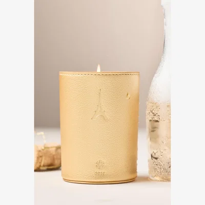 Anthropologie Paris Icon Embossed Fruity Rosé Spritz Glass Candle