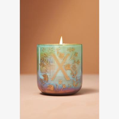 Anthropologie By Anthropologie Floral Night Gardenia Ombre Monogram Candle