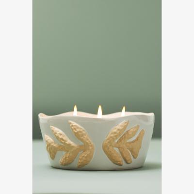 Anthropologie Reese Emry Design Anabella Mae Fresh Vetiver & Sandalwood Ceramic Candle