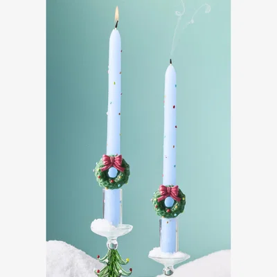 Anthropologie Festive Icon Taper Candles, Set of 2