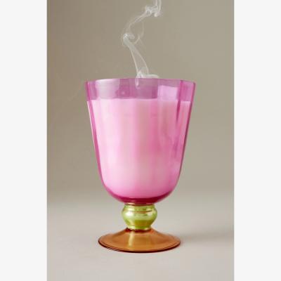 Anthropologie Hazel Floral Night Gardenia Glass Candle
