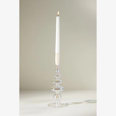 Anthropologie Delaney Glass Taper Candle Holder