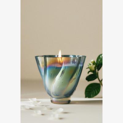 Anthropologie Tulip Floral Night Gardenia Glass Candle