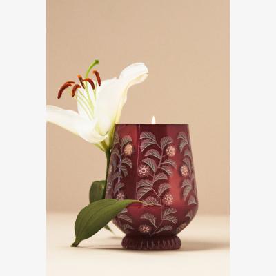 Anthropologie Leora Floral Night Gardenia Glass Candle