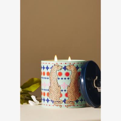 Anthropologie Maeve by Anthropologie Floral Jasmine Blossom Ceramic Candle