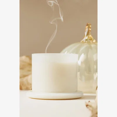 Anthropologie Gourmand Malted Pumpkin & Dark Rum Glass Cloche Candle