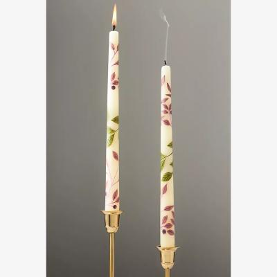Anthropologie Handpainted Harvest Taper Candles, Set of 2