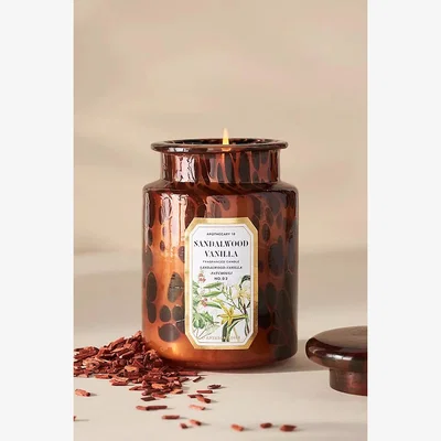 Anthropologie Apothecary 18 Sandalwood Vanilla Glass Jar Candle
