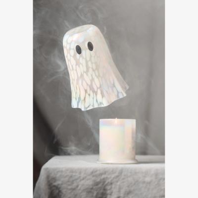 Anthropologie Ghost Fresh White Tonka & Santal Cheena Glass Cloche Candle