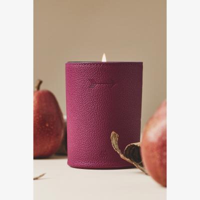 Anthropologie Icon Embossed Fruity Harvest Pear & Cedar Glass Candle