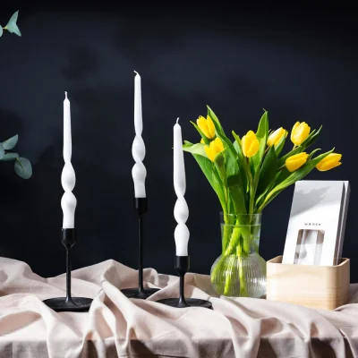 Arighi Bianchi Twist Pillar Candles, White