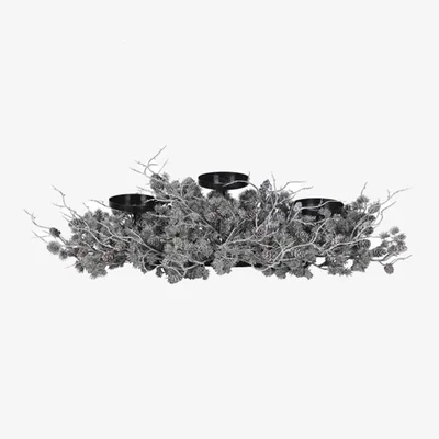 Barker and Stonehouse Grey Pinecone Candle Centrepiece | Barker & Stonehouse