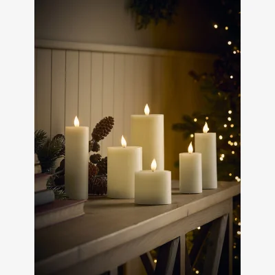 Cox and Cox Six Piece Remote Controlled LED Candle Set