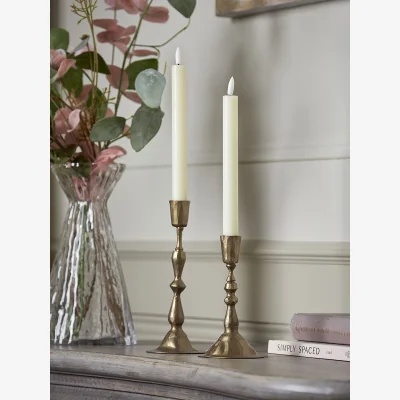 Cox and Cox Two LED Dinner Candles - Large