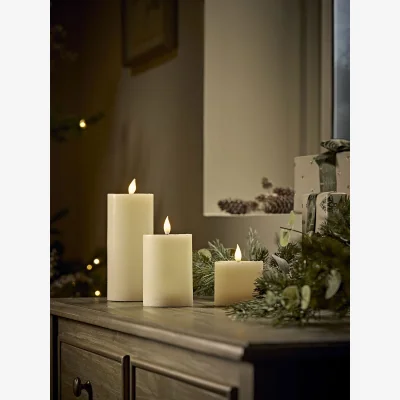 Cox and Cox Three Piece Remote Controlled LED Candle Set