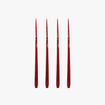 Casa by JJ Aurora Tall Slender Taper Candles - Red