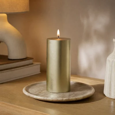 Dunelm Unscented Pillar Candle