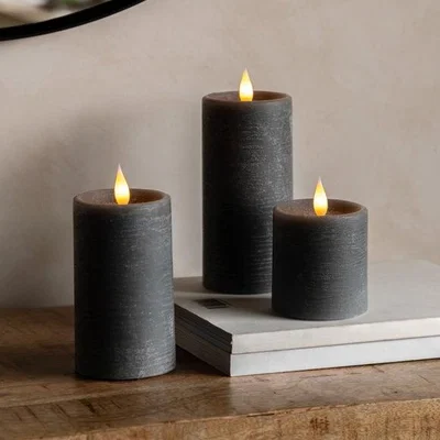 Dunelm Cedar & Sage Set of 3 LED Candles
