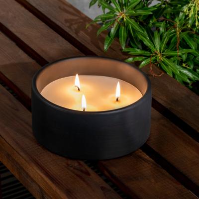 Dunelm Outdoor Round Table Top Citronella Candle Black