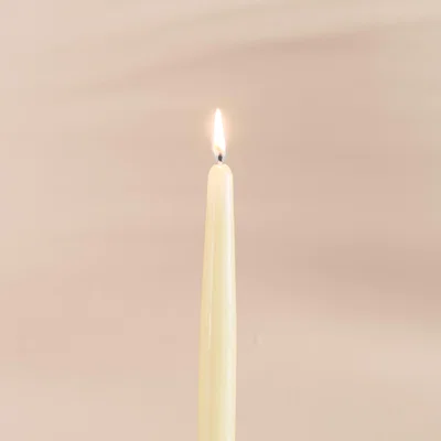 Dunelm Cream Pillar Candle, 2cm x 20.5cm Cream