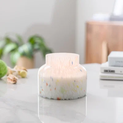 Dunelm Lemon & Bergamot Confetti Glass Candle MultiColoured