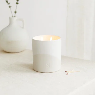 Dunelm Scandi White Lilja Amber & Bergamot Wick Candle White