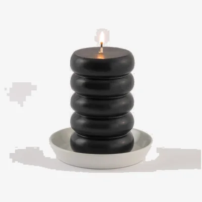 Dunelm Unscented Rib Shaped Pillar Candle