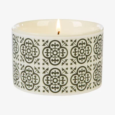 Dunelm Fired Earth Medceramic Black Tea and Jasmine Candle Black