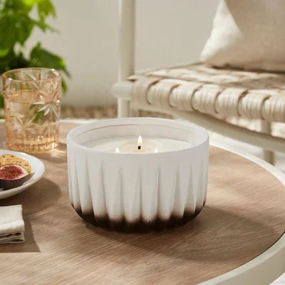 Dunelm Fluted Citronella Multi Wick Outdoor Candle