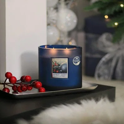 Dunelm Heart & Home Baubles and Berries Multi Wick Candle