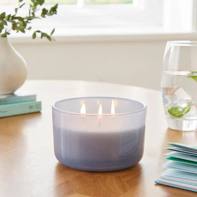 Dunelm Cotton and Blossom Wick Candle Blue