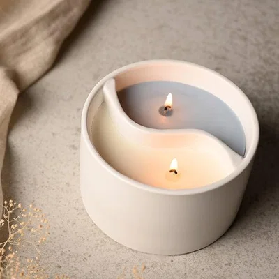 Dunelm Serenity Yin Yang Relax & Revive Ceramic Candle