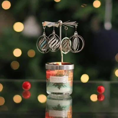 Dunelm Heart & Home Baubles and Berries Candle and Carousel Gift Set