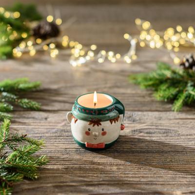 Dunelm Traditional Folk Festive Garland Elf Candle Green