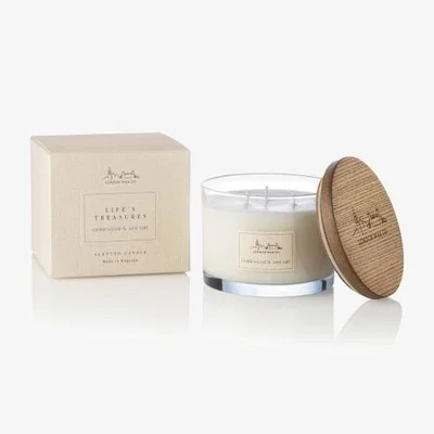 Dunelm The London Wax Co Cedarwood & Sea Salt Multi Wick Candle