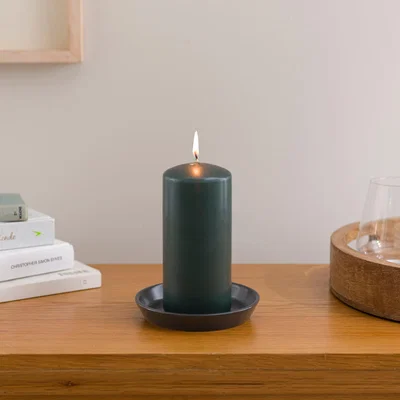 Dunelm Brown Pillar Candle Brown