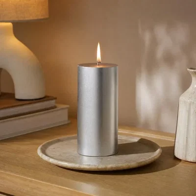 Dunelm Unscented Pillar Candle