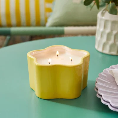 Dunelm Flower Citronella Multi Wick Outdoor Candle