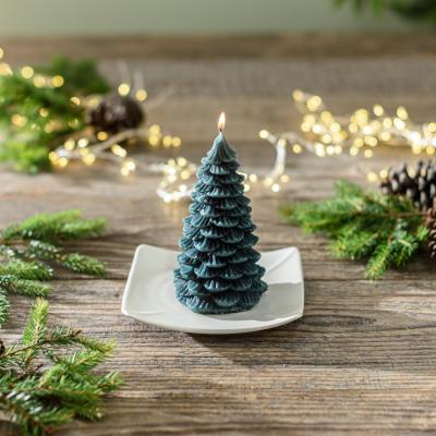 Dunelm Traditional Tree Shaped Candle Green