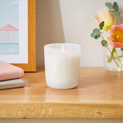 Dunelm Core Plus Poppy and Iris Single Wick Candle White