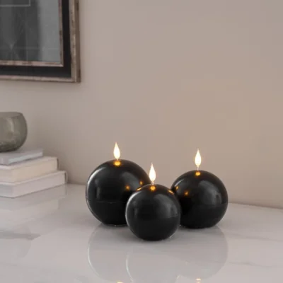 Dunelm Set of 3 Sphere LED Candles