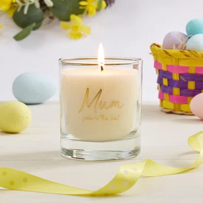 Dunelm Linen Mum Candle White