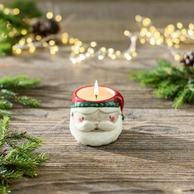 Dunelm Traditional Folk Spiced Amber Santa Candle Red