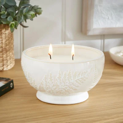 Dunelm Churchgate Tobacco Flower & Vanilla Round Wick Candle Natural