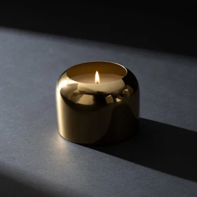 Dunelm Luxe Gold Cedar & Pink Pepper Candle