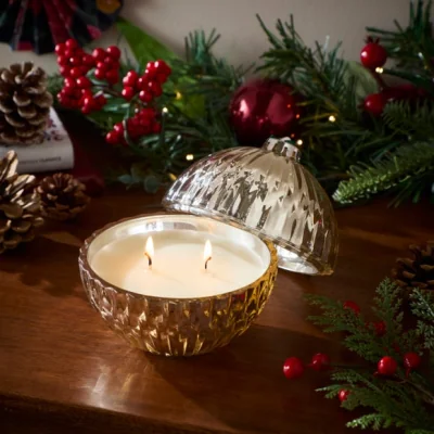 Dunelm Winter Berries Bauble Candle