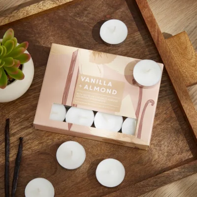 Dunelm Set of 24 Vanilla & Almond Scented Tealights