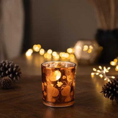Dunelm LED Pumpkin Pattern Candle