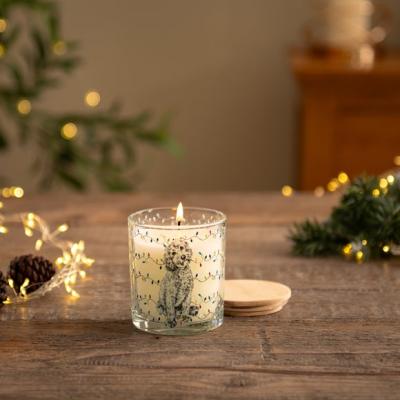 Dunelm Christmas Cockapoo Linen Candle